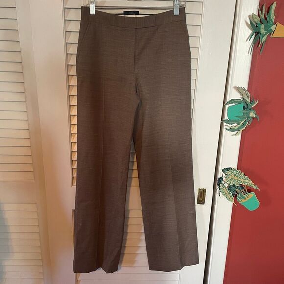 J CREW | tan stretch wool trouser pants 0 - Picture 3 of 9